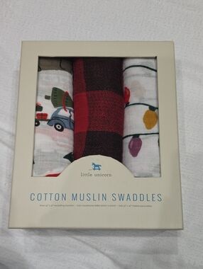NWT Little Unicorn Cotton Muslin Swaddle Blankets